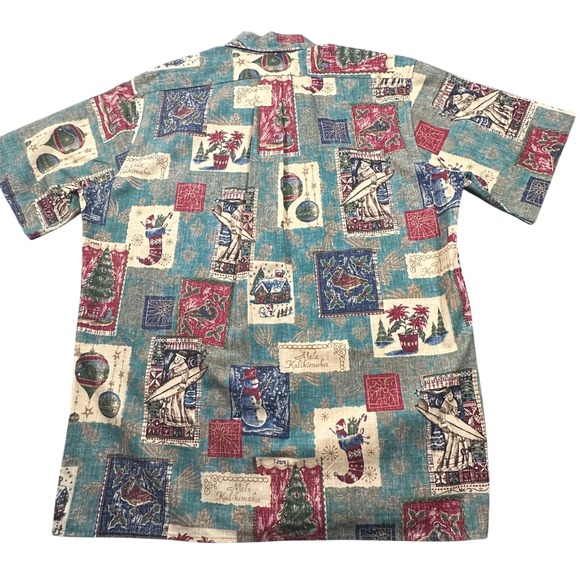 Reyn Spooner MEDIUM Mele Kalikimaka 2009 Button Up Hawaiian Christmas Aloha - Picture 4 of 7